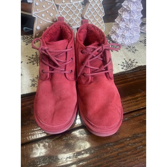 UGG Neumel Samba Red Suede Sheepskin Chukka Ankle Boots Shoes Size US 12 Men main image 11